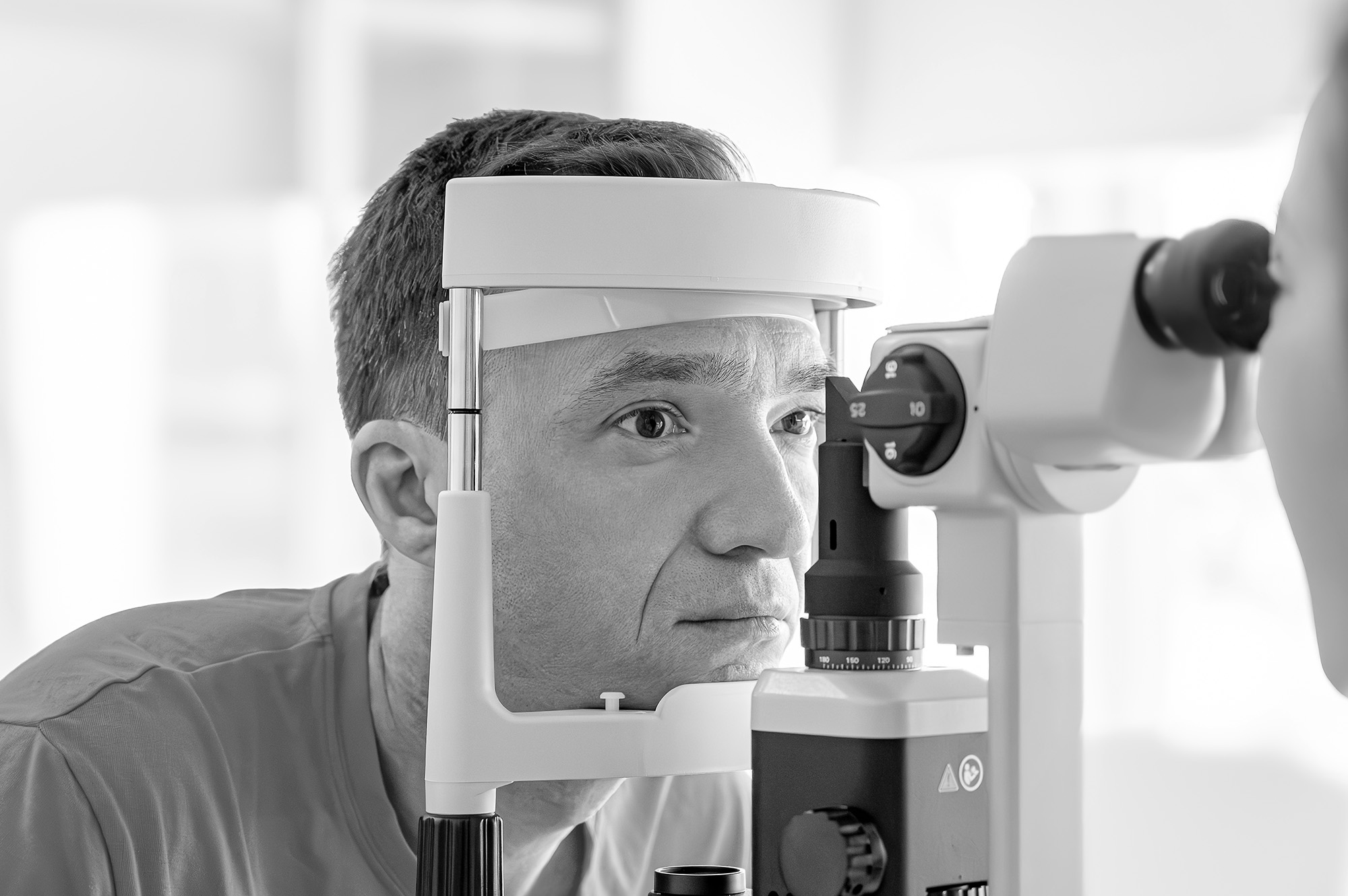 image of man getting an eye exam